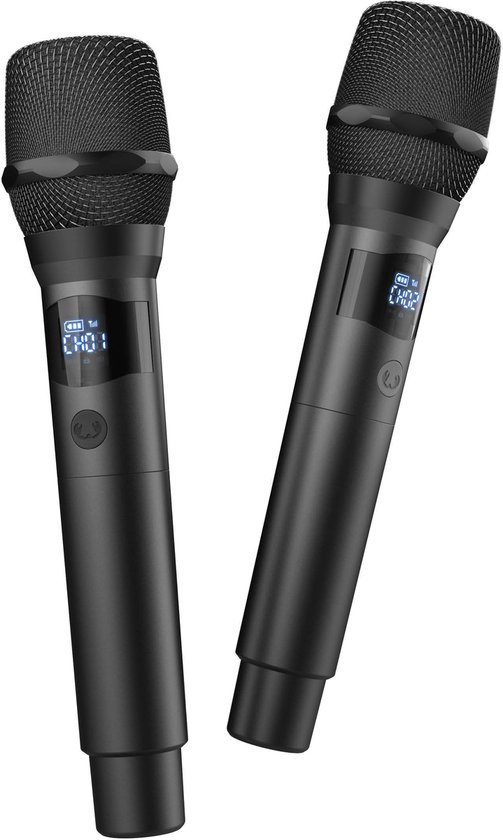 Fresh 'n Rebel Draadloze Microfoon set - Bluetooth Karaoke Set met 2 Microfoons - 25 uur Accu - Ruisvrij Signaal - Geschikt Voor Party Speakers - Storm Grey