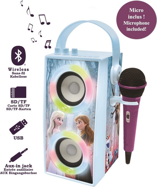 Frozen Disney Draagbare Bluetooth lichtluid Speaker met microfoon van Merkloos