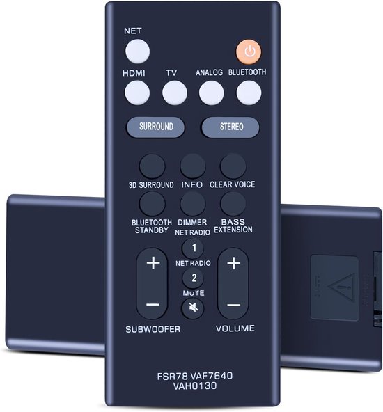 FSR78 VAF7640 Vervangende Afstandsbediening geschikt voor Yamaha Soundbar YAS-106 ATS-1060 YAS-107 ATS-1070 YAS-207 - ShopVlot