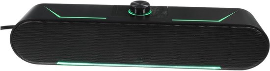 Gaming Soundbar - Desktop Luidspreker - Films Muziek Games - Led Verlichting - 32 cm - Zwart