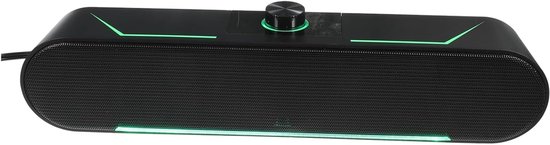 Gaming Soundbar - Stereo Luidspreker - Films Muziek Spelen - LED Verlichting - 32 cm - Zwart