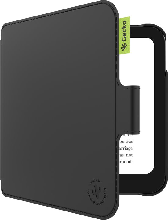 Gecko Covers Cactus Cover Hoes geschikt voor Kobo Libra Colour / Tolino Vision Color - E-reader Hoes - Slaap/Wake functie - Zwart van Gecko Covers