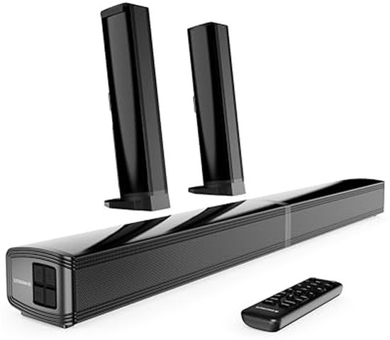 Geluidsbalk - Home Audio - Film Kijken - Split Design - 78 Centimeter - Zwart