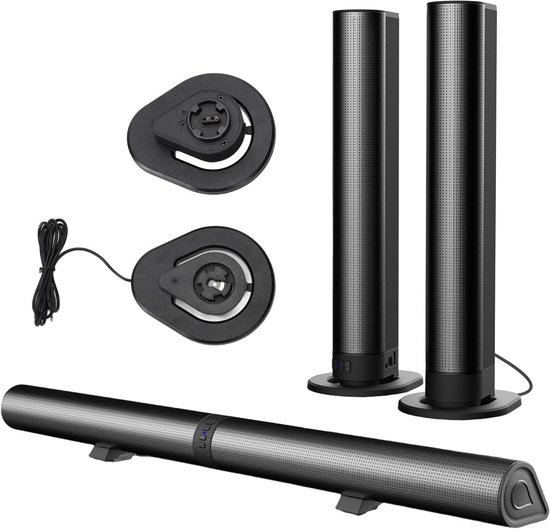 Geluidssysteem - Home cinema - Films en muziek - 2-in-1 ontwerp - 25 cm - Zwart