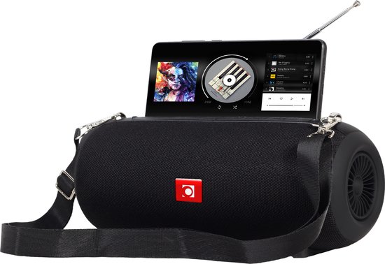 Gembird Draagbare Draadloze Speaker - FM Radio - Tot 7 uur - Bluetooth, AUX, SD kaart en USB - Zwart van Merkloos