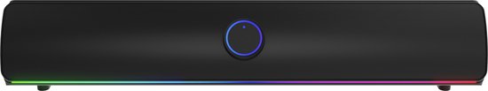 GENESIS - Soundbar - voor gamers - Helium 312BT - 2.0 bluetooth - zwart - Beste Soundbar - RGB verlichting - Touch Control - Draadloos - Dubbele verbinding