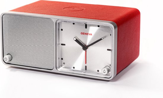 Geneva Time Wekker/bluetooth speaker - Rood van Geneva