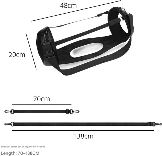 geschikt voor JBL Boombox3 draadloze Bluetooth-luidspreker beschermhoes van PU, crossbody opbergtas van EVA voor de Ares-luidspreker. van Aresguard
