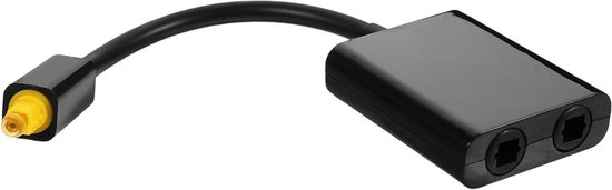 Glasvezel Omvormer - Optische Splitter - Audio Verdelen - Niet-magnetische Behuizing - 20 x 4.5 x 1 cm - Zwart
