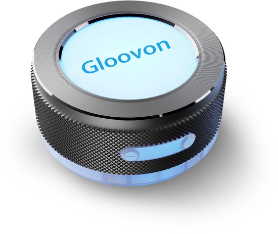 Gloovon® - Draadloze Bluetooth Speaker - Bluetooth 5.4 - Oppervlakte vibratie - 6 uur lang muziek luisteren - TWS Pairing - Lichteffecten - Muziek Box - Zilvergrijs van Merkloos