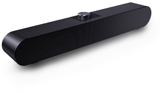 Gloovon® - Soundbar - Soundbar PC - Bluetooth 5.0 - Soundbar met Subwoofer - 3.5mm Audio Kabel - Zwart van Merkloos