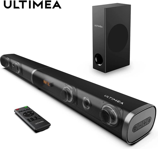 Go-shipping - Ultimea - 190W 2.1 Tv Soundbar voor tv - Home Theater - Geluidssysteem Bluetooth Speakers - Soundbar Subwoofer Ondersteuning - Optische Aux Hdmi Speaker - Zwart van Ultimea