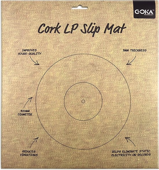 GOKA - Slipmat platenspeler – Kurk slipmat – draaitafel mat – Anti-statische slipmat van GOK