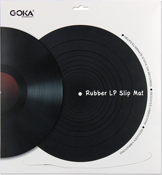 GOKA – Slipmat platenspeler – Zwart - Silicone slipmat – draaitafel mat – Anti-statische slipmat van GOK