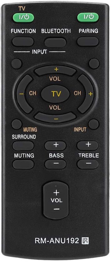 Golden crown - Vervangende Afstandsbediening - Compatibel met Soundbar - Zwart ABS - Gemakkelijk in gebruik - Ideaal voor thuisbioscoop - Geschikt voor ... van Merkloos