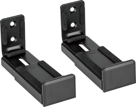 Golden Note Ophangbeugel voor Soundbars - 2 stuks - Universeel - Met anti-slip - Bevestiging aan muur - Zwart van Golden Note
