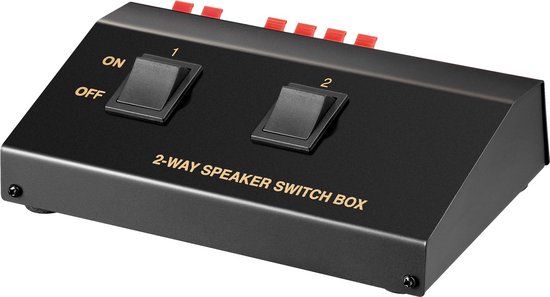 Goobay Speaker Switch - Zwart - Geschikt 2 paar speakers aan te sluiten van Goobay