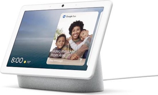 Google Nest Hub Max | Smart Speaker met scherm | Chalk | EU van Google