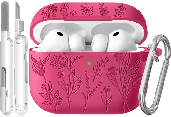 Grasprint Hoesje voor AirPods Pro 3 (Felroze)