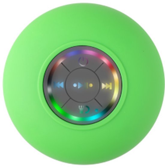 Grote zuignap waterdichte Bluetooth-luidspreker met LED-licht, waterdichte badkamer Bluetooth-luidspreker, draagbare Bluetooth-luidspreker van Merkloos