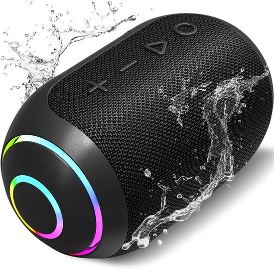 GTB® Douche Speaker - Badkamer Speaker - Douche Speaker Bluetooth - Zwart - 10cm x 11cm x 17cm