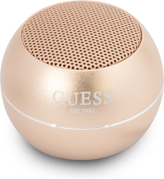 Guess Mini Bluetooth Speaker - 3W vermogen & 4 uur speeltijd - Goud van Guess