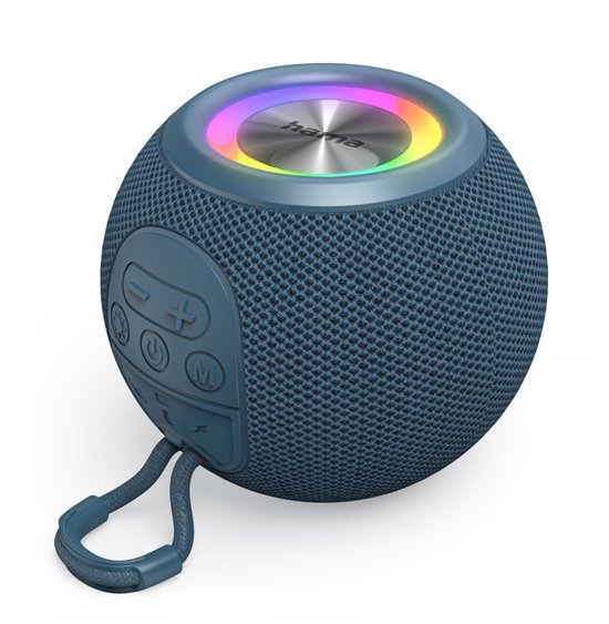 Hama Bluetooth speaker - Ball Shape - 5 Lichtmodi - 5W - Blauw van Hama