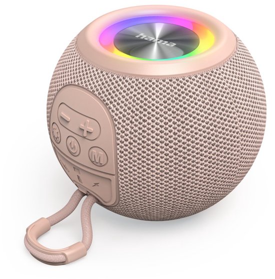 Hama Bluetooth speaker - Ball Shape - 5 Lichtmodi - 5W - Roze van Hama