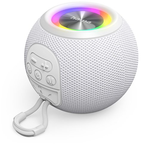 Hama Bluetooth speaker - Ball Shape - 5 Lichtmodi - 5W - Wit van Hama