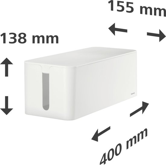 Hama Kabeldoos "Maxi", 40,0 x 15,6 x 13,5 cm, wit van Hama