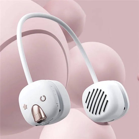 Hangende nekluidspreker- luidspeaker- kerst cadeau - nekspeaker- licht, muziek afspelen, telefoongesprekken beantwoorden, micro SD-kaart ondersteunen- 3wx2 - Wit kleur van Merkloos