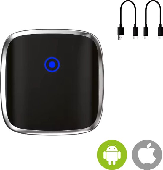 HappyLiving® Premium 2-in-1 Carplay Dongle - Draadloos Carplay- Apple & Android Carplay - 2024 Nieuwste Model - USB & USB-C van HappyLiving®