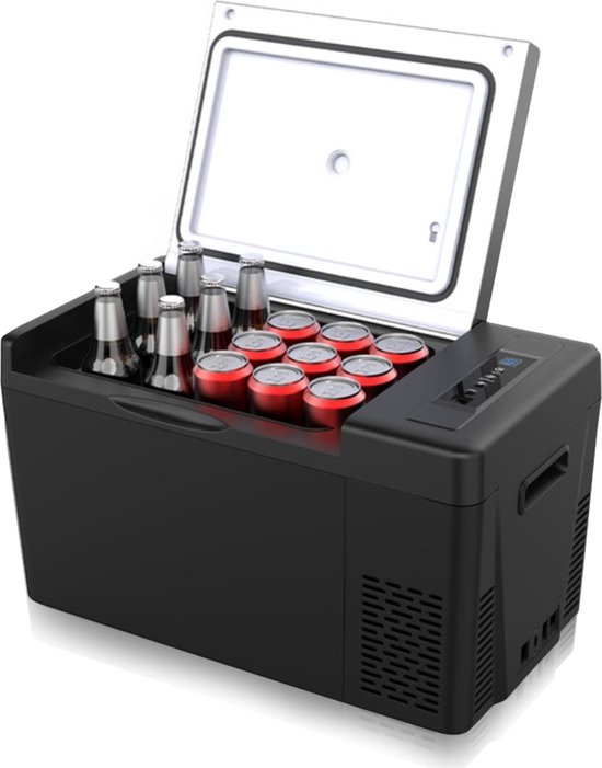 Happyment Luxe koelbox 22L - Elektrisch - Camping - Auto, vrachtwagen - DC 12V/24V - AC 100V/240V - Koelt en verwarmt van Happyment
