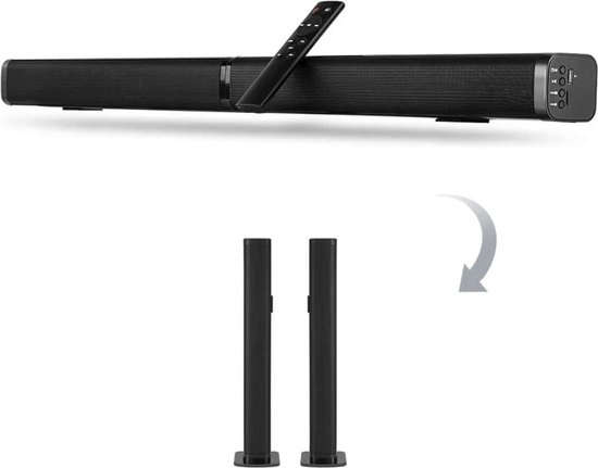 Happyment Premium Soundbar voor TV - Bluetooth 5.0 Soundbars - Stand Pad van Merkloos