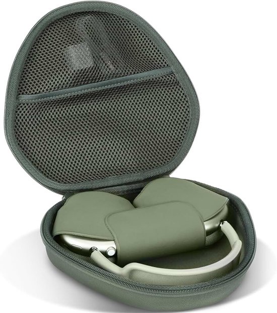 Hard case hoes etui voor Apple AirPods Max Noise Cancelling hoofdtelefoon (legergroen)