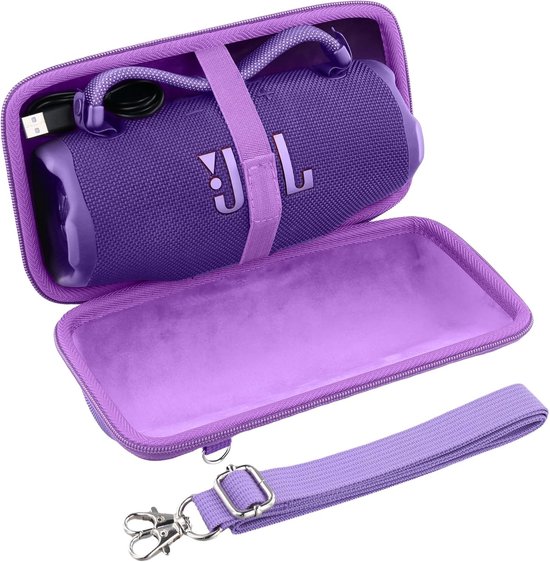 Hard Case voor JBL Charge 6/5/4 Speakers in Paars, Bescherming, Draagbaar en Stijlvol Accessoire