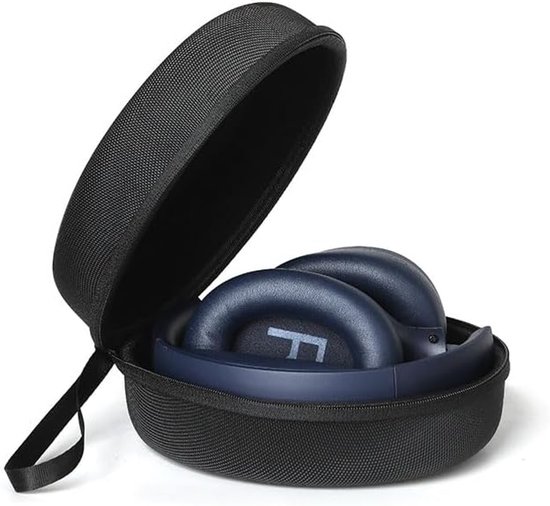 Harde draagtas (zwart)geschikt geschikt voor Skullcandy Riff 2, Riff, Crusher Evo, Crusher ANC, Crusher 360, Hesh 3, Hesh ANC, Hesh Evo, Beats Solo 3, Studio Pro on-ear en over-ear koptelefoons.