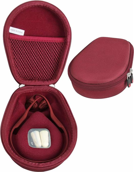 Harde EVA Travel Case voor AfterShokz Trekz Air Bone Conduction Draadloze Hoofdtelefoon Bluetooth Zweetvrije Oortelefoon (AS650) (Rood)