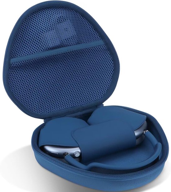 Harde hoes compatibel met Apple AirPods Max draadloze over-ear hoofdtelefoon (blauwe hoes)