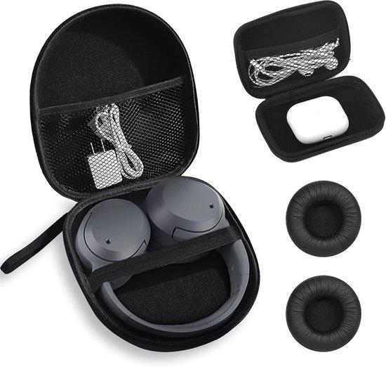 Harde hoofdtelefoonhoes, hoofdtelefoonhoesjes, universele robuuste draagtas voor hoofdtelefoon compatibel met Sony MDR-XFB950BT, MDRZX310, MDRZX330, COWIN E7