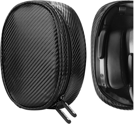 Headphones hoes compatibel met JBL Tour ONE M3, Skullcandy Riff 2, Bose QC Ultra II en meer, vervangende beschermende reistas met kabelopslag (Zwart)