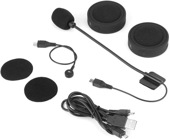 Helm Luidsprekers - Motorheadset - Motorrijden Muziek - Draadloos Stereo Geluid - 15x8x4 cm - Zwart van Merkloos