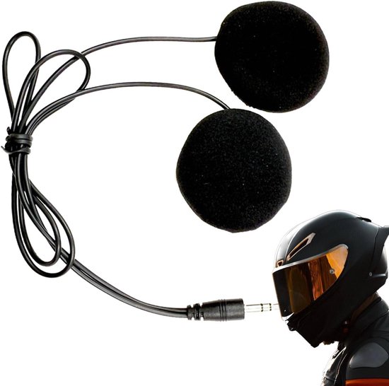 Helmluidspreker Stereo - Helm Audio - Sporten Buiten - Geïntegreerde Spraakherkenning - 4 cm Diameter - Zwart