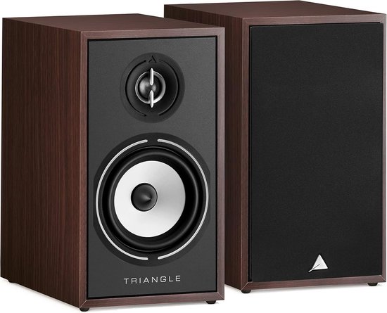 Hi-Fi Boekenplankluidspreker 80W Walnoot (Paar) - Veelzijdig voor Muziek en Thuisbioscoop