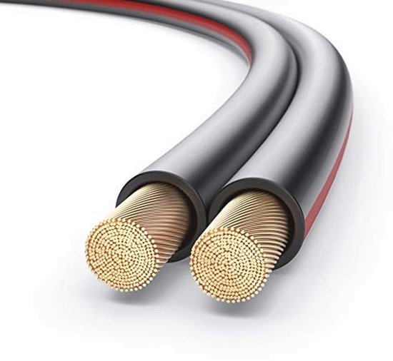 Hifi luidsprekerkabel 2 x 2,5 mm² - 15 m, zwart
