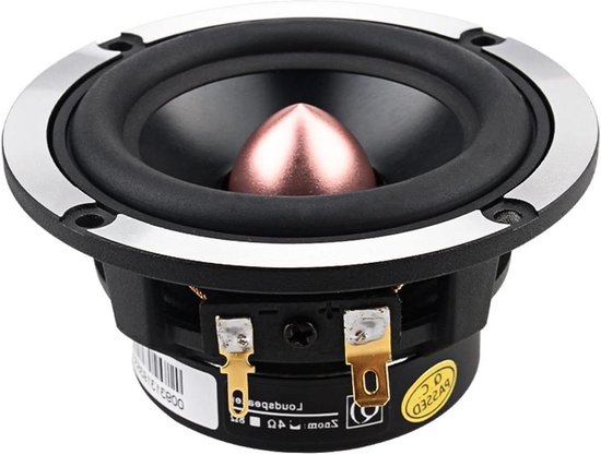 Hifi Mid Speaker Driver - Middenluidspreker - Muziek Luisteren - 25 Kern Spraakspoel - 3 Inch - Zwart