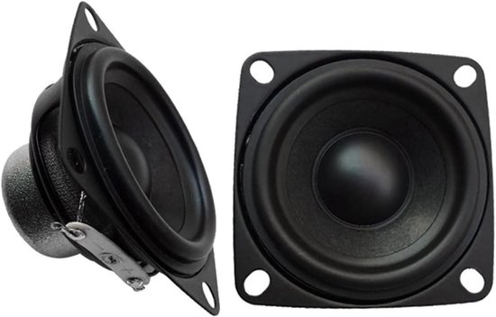 HIFI Muziek Luidspreker - Boekenplank Speaker - Muziek Luisteren - Interne Sterke Magneet - 53mm 10W - Zwart