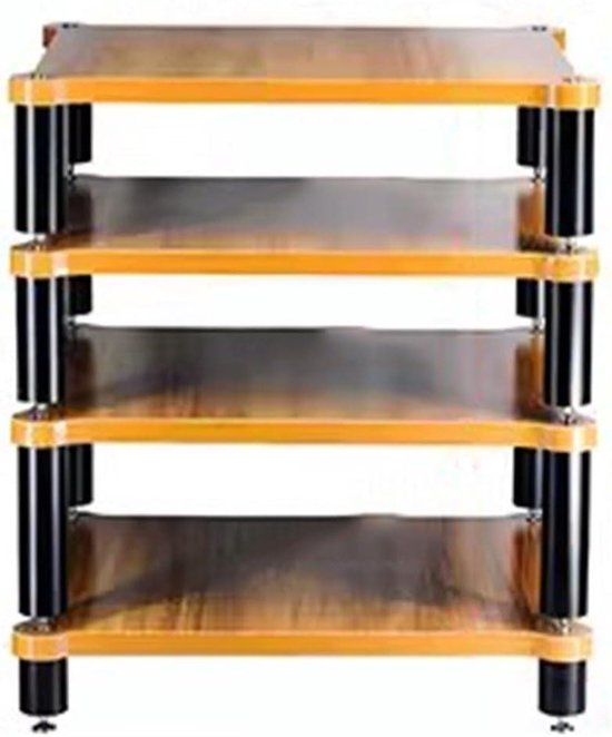 Hifi Rek - Audiostandaard - Muziekbeleving Verbeteren - Meerlaags Ontwerp - 60 x 93 cm - Houtkleur