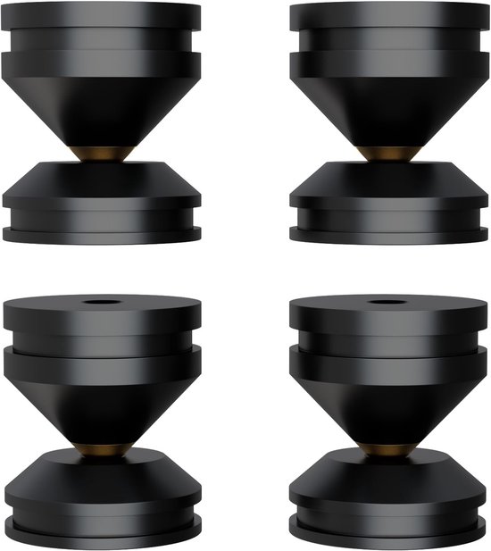 Hifi speaker isolatie spikes van aluminium, 27 x 24 mm, schokabsorberende pads voor optimale geluidskwaliteit en trillingsdemping van Merkloos