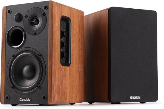 HiFi speakers - Audizio KS01 - Boekenplank speakers - Bluetooth - Houtlook - 80W van Audizio